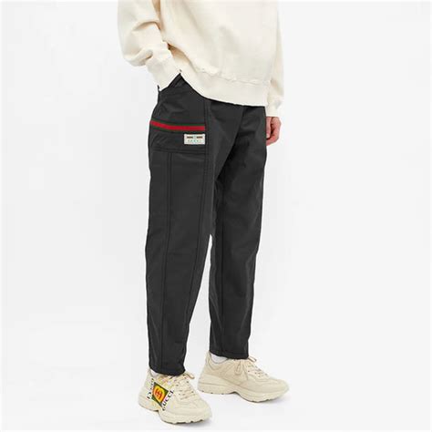 men's gucci label black long pants/trousers 604171-xdbch-1043|Gucci Valley Fair.